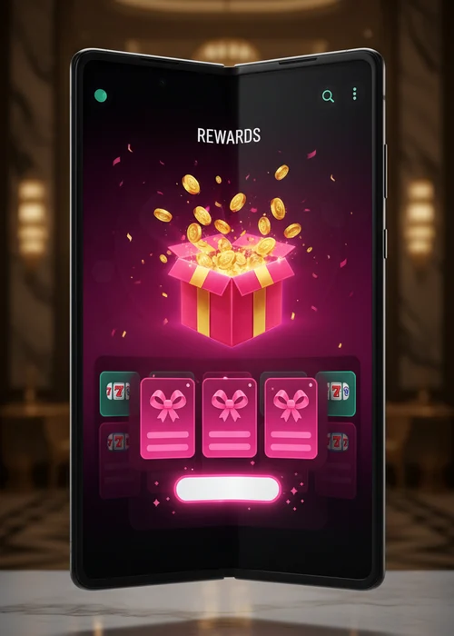 Representación gráfica de las ofertas de bonos y promociones de Bunny Bet Casino, mostrando fichas de casino y giros gratis en una interfaz colorida.