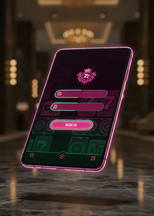 Interfaz de inicio de sesión de Bunny Bet Casino con campos de correo electrónico y contraseña en pantalla móvil.